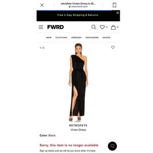 Retrofete Vivien Dress - Black WORN ONCE